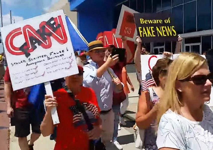 cnn headquarters protest fake news youtube 640x480 850x600 1